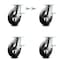 Service Caster 8 Inch Kingpinless Rubber on Steel Wheel Caster Brakes 2 Swivel Locks SCC, 4PK SCC-KP30S820-RSR-SLB-BSL-2-SLB-2 - alternate 1